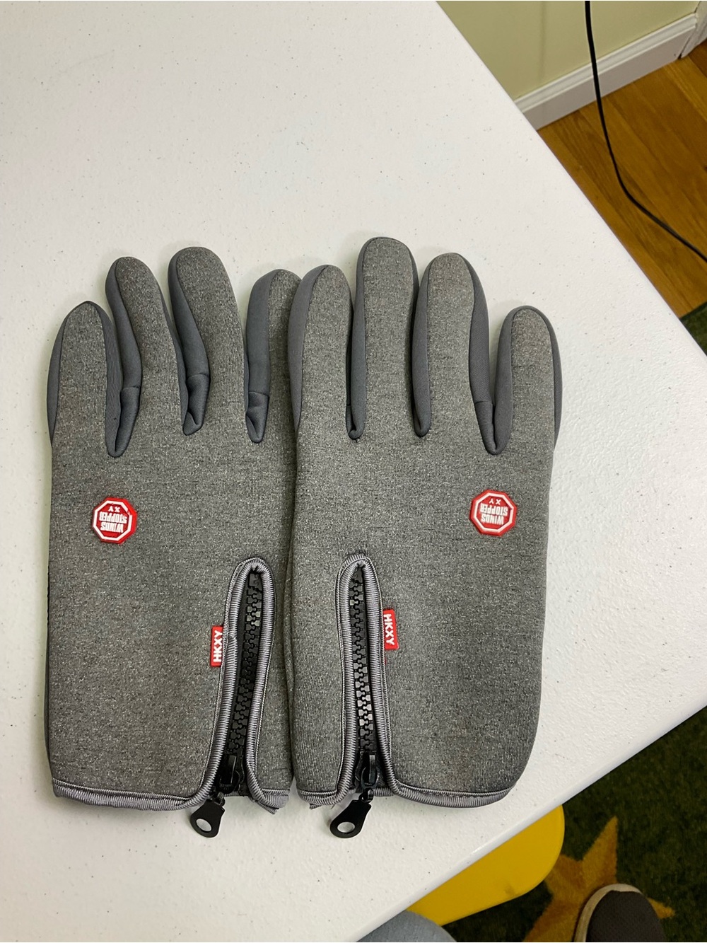 HKXY thermal windproof gloves - Gray